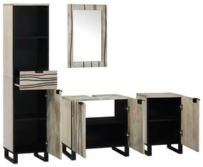 Fürdőszoba bútor szett fiókkal 4 pcs Dió barna 38 x 33 x 160 cm