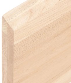 kezeletlen tömör tölgyfa fali polc 120x60x(2-4) cm