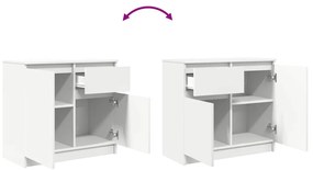 fehér szerelt fa tálalószekrény fiókos 71x35x65 cm