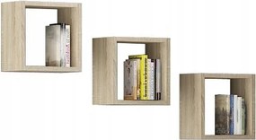 Kika polc szett 25x25 cm sonoma tölgyfa