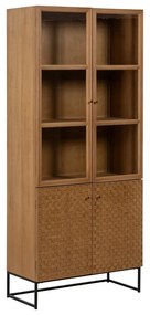 Natúr színű tálalószekrény kőrisfa dekorral 84,5x198 cm – Ixia