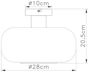 Globo 15566D - Felületre szerelhető csillár GIUSEPPE 1xE27/40W/230V átm. 28 cm szürke