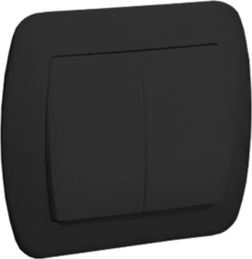 Fekete dupla gyertyatartó kapcsoló AW5/49 kerettel Kontakt-Simon akkord