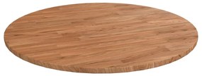 világosbarna kezelt tömör tölgyfa kerek asztallap Ø80x1,5 cm