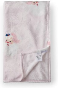 Világos rózsaszín mikroplüss takaró karácsonyi mintával 130x170 cm Vintage Christmas Santa – Catherine Lansfield