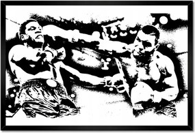 Poszterek keretben 60x40 Mike Tyson Ökölvívás Harc