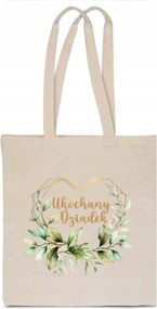 Öko Táska Pamut ekrü Szeretett Nagypapa ajándék Nagypapa napja TT_632_e