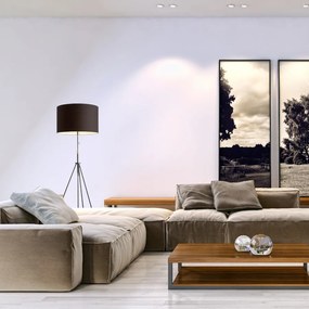 RENDL LUTON/RON 55 stojanová Polycotton černá/černá/kov 230V LED E27 15W