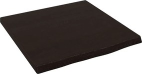 vidaXL sötétbarna kezelt tömör fa fürdőszobai pult 40x40x(2-4) cm