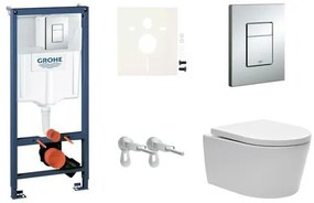 Fali WC szett Grohe előtétfalas szereléshez + SAT Brevis WC SIKOGRS3W0