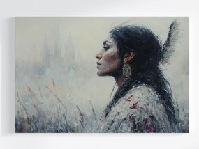 Vászonkép Canvas Portré Profil Nő Indián Etno Tribal 120x80