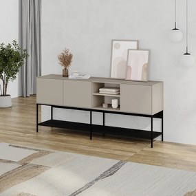 Fekete-krémszínű komód 180x80x40 cm Amira – Marckeric