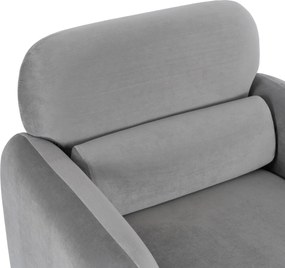 Fotel Wypoczynkowy TOGO Szary Welurowy