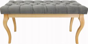 Steppelt kárpitozott pad 105 cm bükk színtelen lakkozott, grafit szín