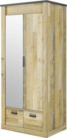 Sherwood gardróbszekrény antik tölgy/antracit