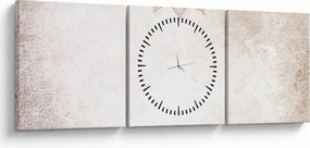 Kép - Mandalák a falban (órával) (90x30 cm)