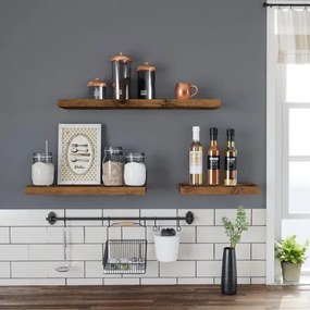 SHELFY barna fali polc