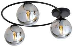 EMIBIG 1256-3 SOPRA Loft Mennyezeti Lámpa Fekete, Grafit E14 IP20