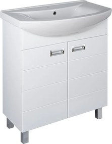 Viva SZQUARE 65 lábon álló fürdőszobabútor Sanovit ZENON 6065 porcelán mosdóval 65 x 47 cm