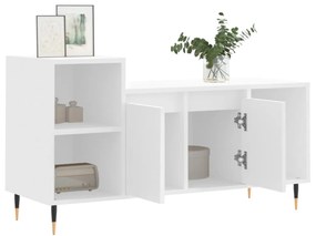 fehér szerelt fa TV-szekrény 100x35x55 cm