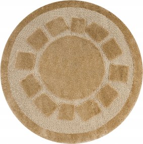 Fürdőszobai Csúszásgátló Szőnyeg Kerek Puha Wc-hez Bézs Ocean átm. 67 cm