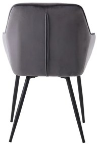 Szürke kárpitozott karfás étkezőfotel szett 2 db-os Nolan Square – Unique Furniture