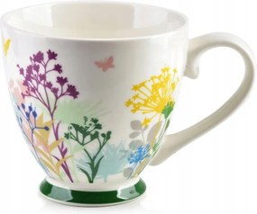 Virágmintás porcelán teásbögre 400 ml