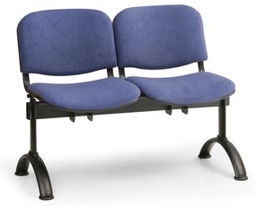 VIVA kárpitozott pad, 2 üléses - fekete lábak, narancssárga
