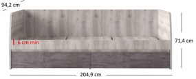Egyszemélyes ágy 90 cm Jolene 2S (nairobi gesztenye + onyx) (ágyráccsal). 1052981