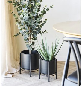 Fém kaspó szett 2 db-os ø 25 cm Svarta – House Nordic