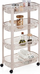 Keskeny Gurulós Könyvespolc Fürdőszobai Konyhai Kocsi 4 Szintes Rendszerező