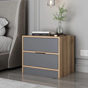Elina Walnut Anthracite éjjeliszekrény