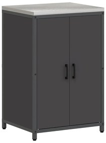 Konyhai Tároló Készlet polcokkal 3 pcs Fekete 240 x 50 x 92 cm