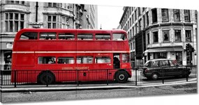 Vászonkép 180x90 Piros busz London
