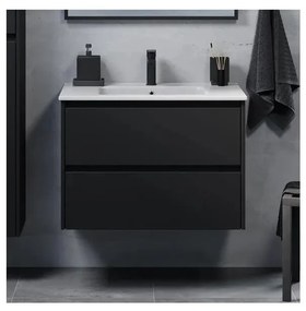 MOLDE 80 cm-es fürdőszobai szekrény mosdóval, fekete