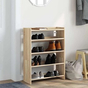 sonoma tölgy színű szerelt fa cipőtartó 60x25x81 cm