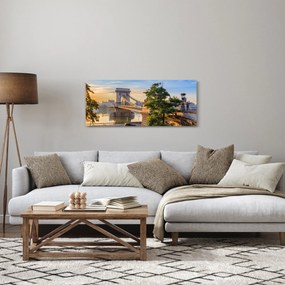Kép - Híd a folyón, Budapest, Magyarország (120x50 cm)