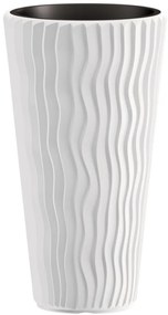 Prosperplast SANDY SLIM virágcserép fehér 34,9 cm