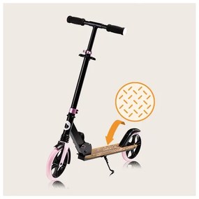 Lionelo - Gyermek roller LUCA fekete/rózsaszín