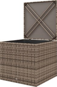 Outsunny Műrattan Kültéri Tárolódoboz 75x75x70 cm Hidraulikus Roddal és Acél Vázszerkezettel, Teherbírás: 50 kg, Khaki | Aosom