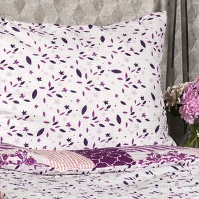 4Home Patchwork violet krepp ágynemű, 140 x 220 cm, 70 x 90 cm