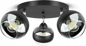 Mennyezeti Függő Lámpa Csillár Fekete Üveg Gömbök Black Belt EG3 Led E27