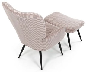 Pihenőfotel lábtartóval L7285 PINK6, rózsaszín