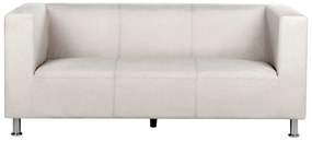 Háromszemélyes fehér kárpitozott kanapé FLORO Beliani