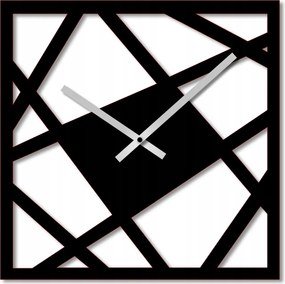 Falióra 50 cm Fa Falióra Fekete Négyzet Alakú Modern