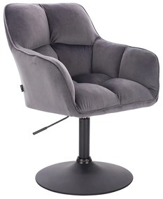 HR550N Grafit modern velúr szék fekete lábbal