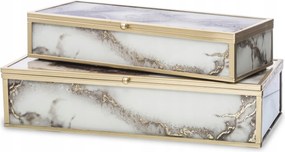 Ékszerdoboz kpl 2 db-os márvány ékszertartó
