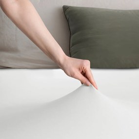 Fehér gumis jersey lepedő 180x200 cm Amber – Restilo