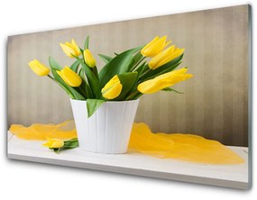 Akrilkép Tulipán virágok Plant 100x50 cm 2 fogas