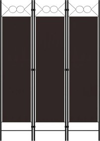 vidaXL barna 3 paneles paraván 120 x 180 cm